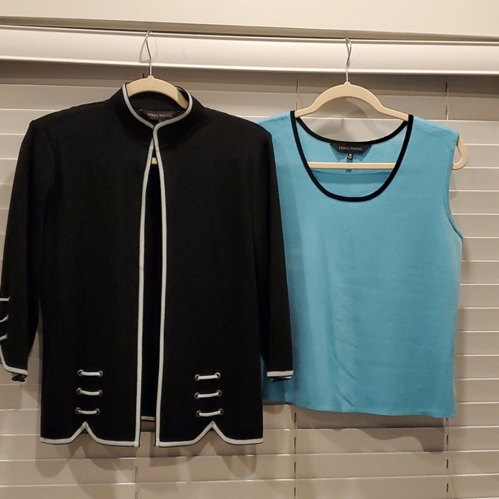 Ming Wang jacket size M and top size M